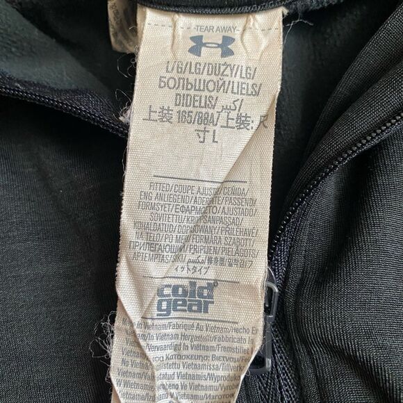 Under Armour Quarter Zip Pullover Top Black Womens Size Large - Picture 6 of 6